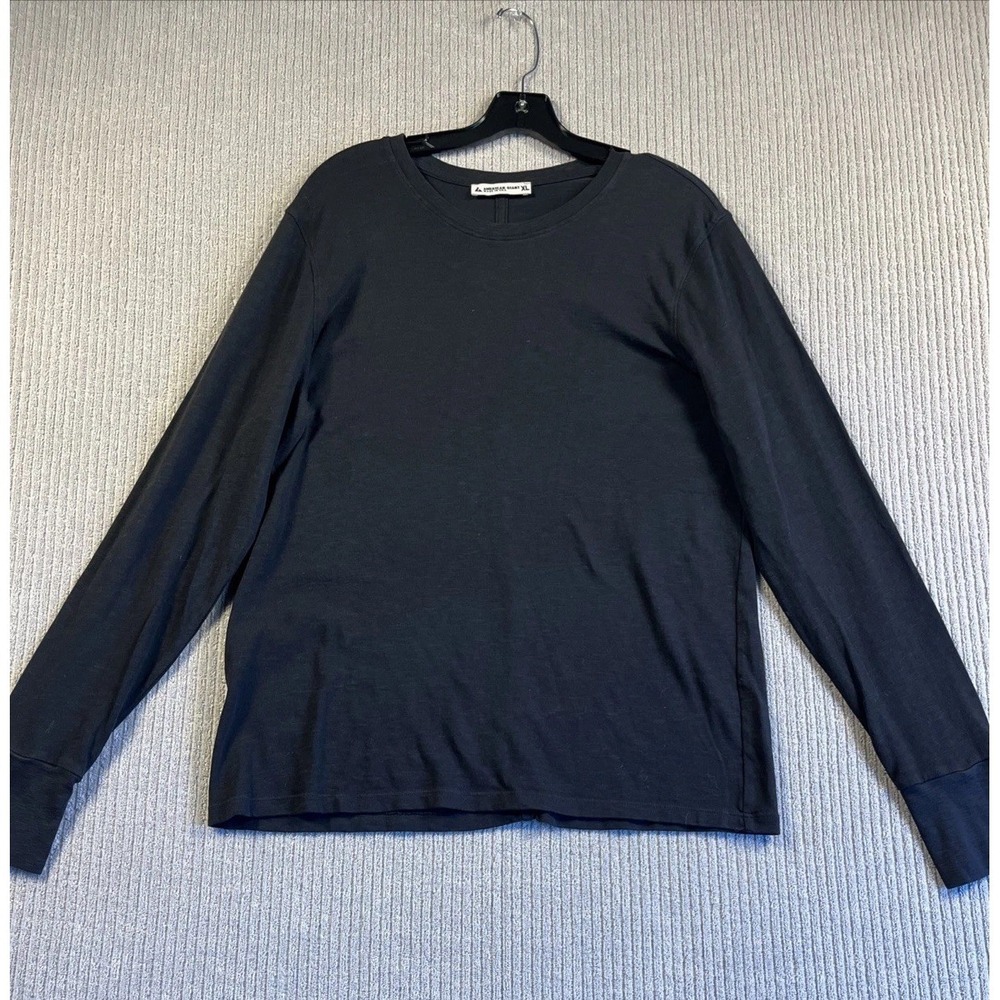 American Giant Shirt Womens XL Black Long Sleeve Casual USA Made Crewneck